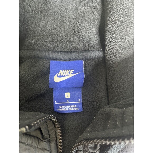 VTG Nike Blue Tag Fleece Jacket Men’s Large Black Full Zip Vintage - Picture 5 of 11
